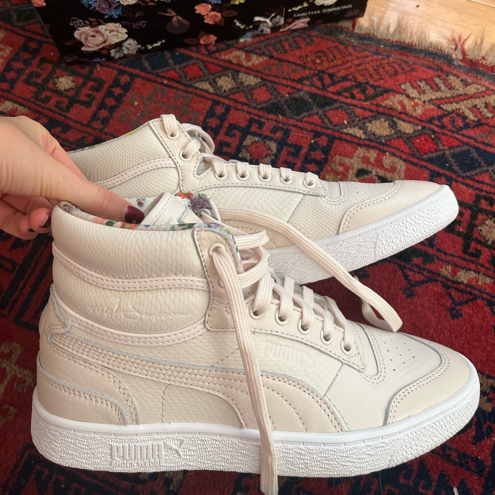 Tabitha Simmons and Puma cream high tops NWT!